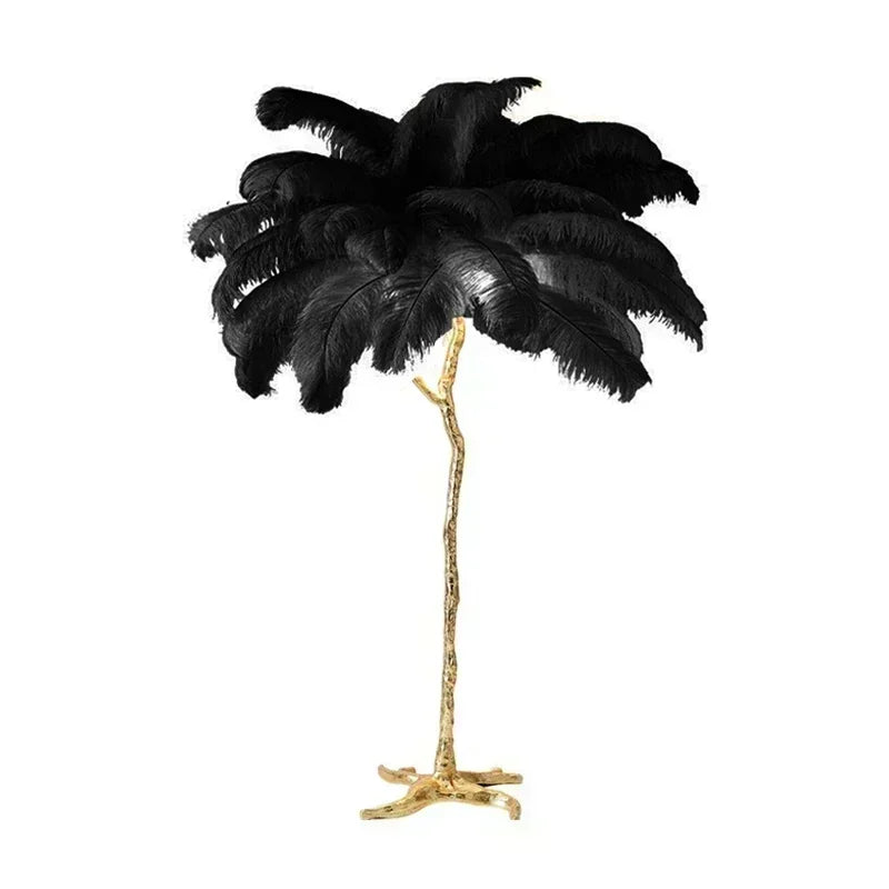 Modern LED Feather Floor Lamp Nordic Ostrich Standing Light for Ins Live Broadcast Room Living Bedroom Sofa Corner Home Decor