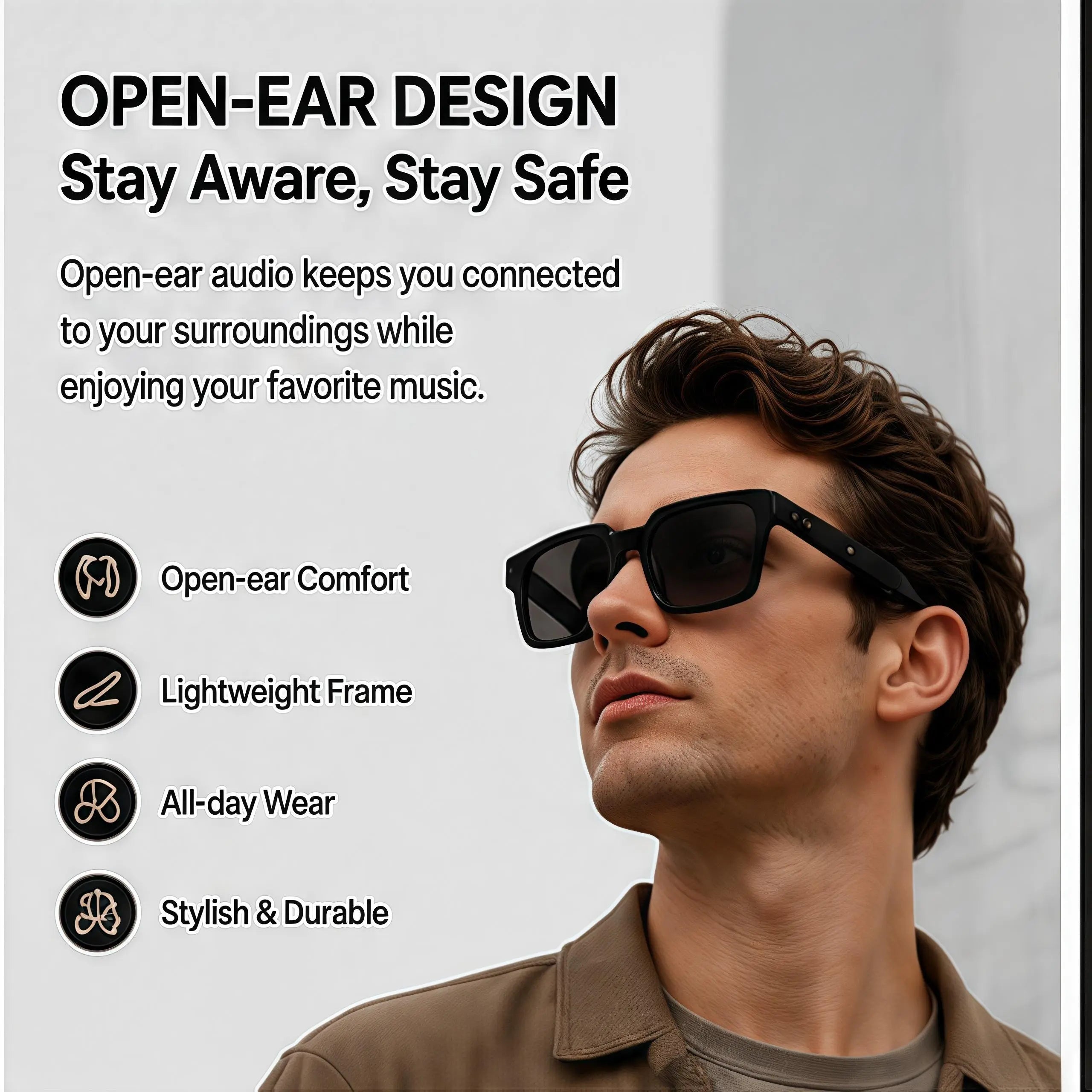 VA 18 AI Interpretation Smart Glasses,160 Languages, Chat Gpt,Audio Glasses for Men and Women,Microphone and Speaker, HD Voice Calls and HIFI Music Quality,Hands-Free Calling,Color Changing Lens, Suitable for Riding,Driving,Travel,Gift Translator New