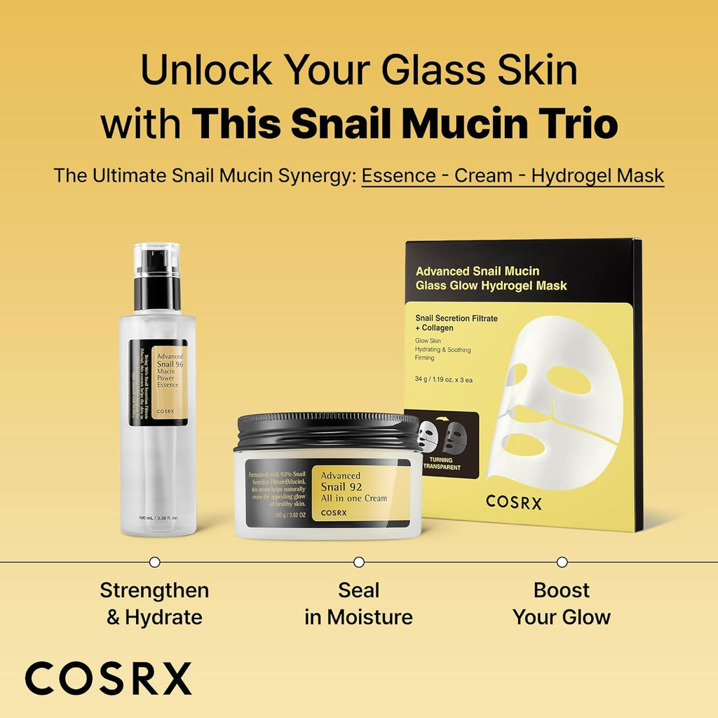 Snail Mucin 96% Repairing Serum for Sooothing & Hydrating 3.38 Oz.