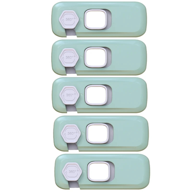 1/3/5PCS Child Proof Refrigerator Locks Cabinet Lock Fridge Locks for Kids Safety Baby Freezer Door Latches with Adhesive Tape
