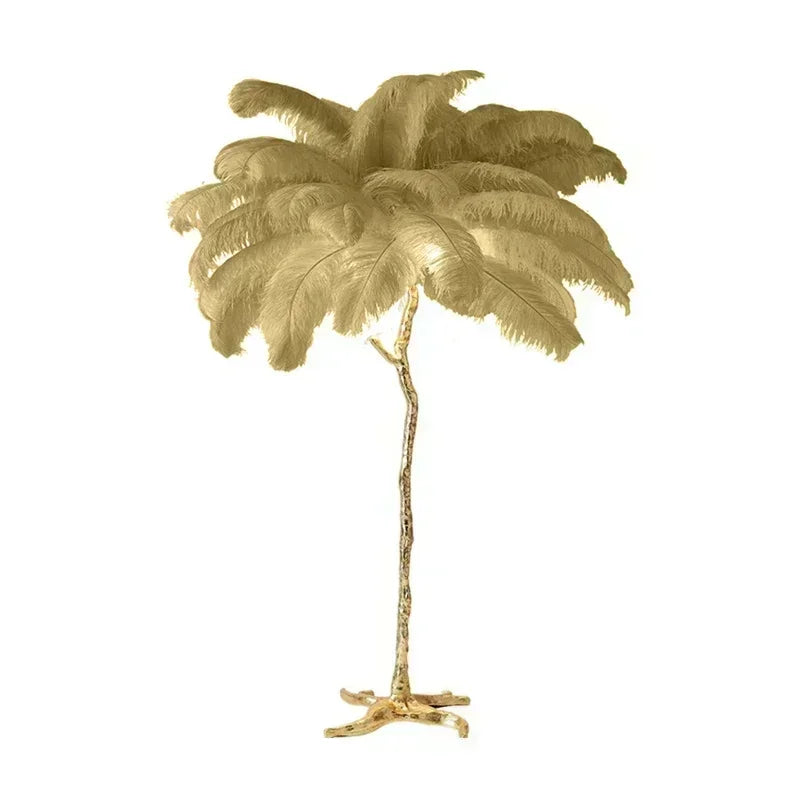 Modern LED Feather Floor Lamp Nordic Ostrich Standing Light for Ins Live Broadcast Room Living Bedroom Sofa Corner Home Decor
