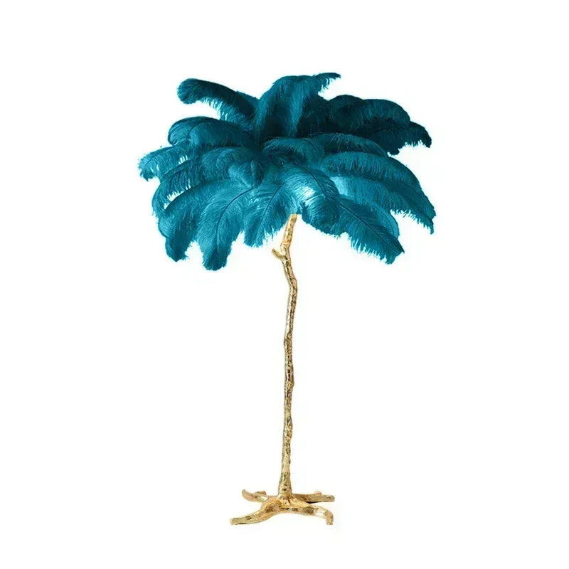 Modern LED Feather Floor Lamp Nordic Ostrich Standing Light for Ins Live Broadcast Room Living Bedroom Sofa Corner Home Decor