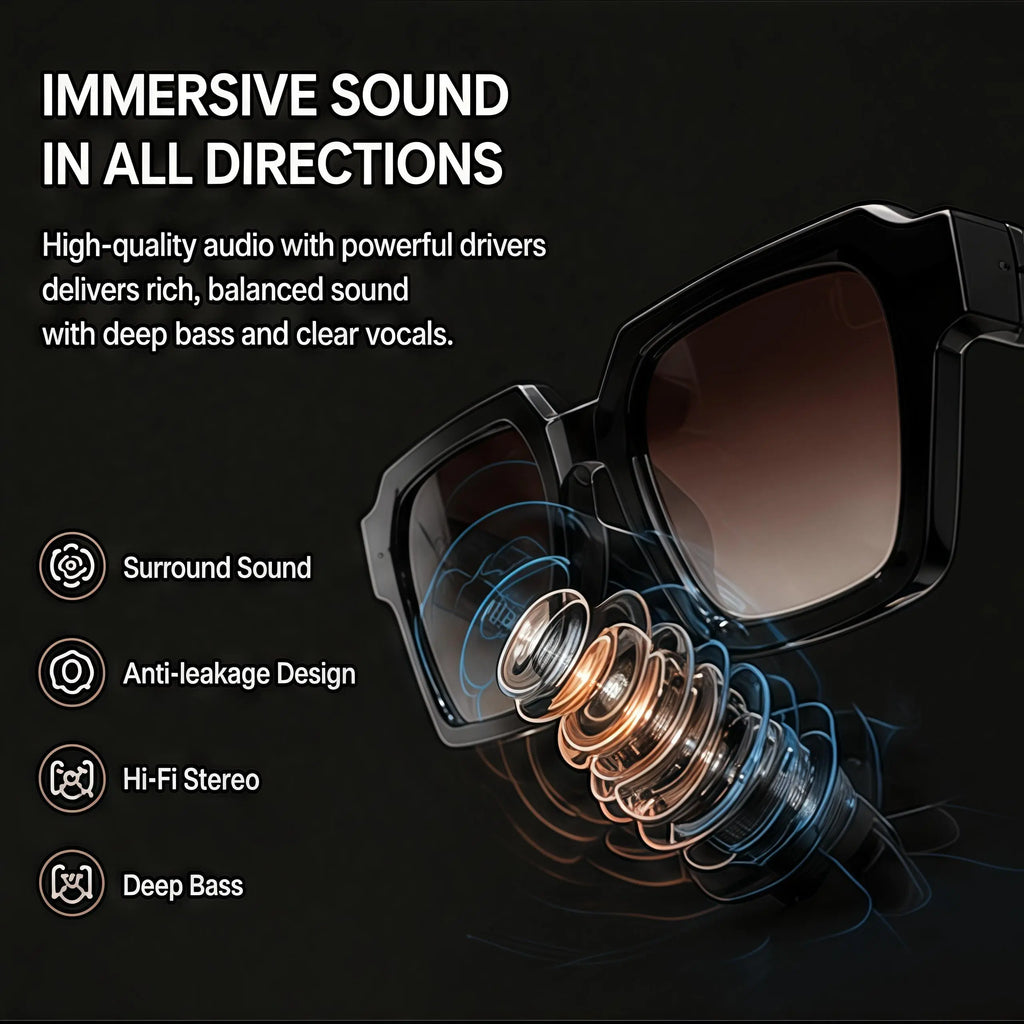 VA 18 AI Interpretation Smart Glasses,160 Languages, Chat Gpt,Audio Glasses for Men and Women,Microphone and Speaker, HD Voice Calls and HIFI Music Quality,Hands-Free Calling,Color Changing Lens, Suitable for Riding,Driving,Travel,Gift Translator New