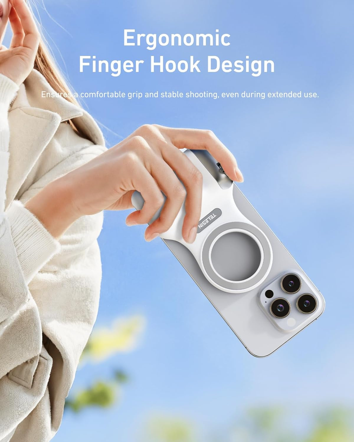 Fun Shot Zoom Magnetic Phone Camera Grip for Iphone/Magsafe/Android