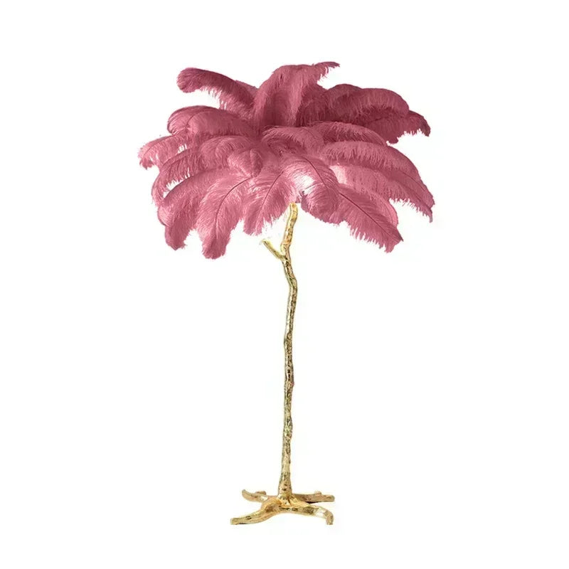 Modern LED Feather Floor Lamp Nordic Ostrich Standing Light for Ins Live Broadcast Room Living Bedroom Sofa Corner Home Decor