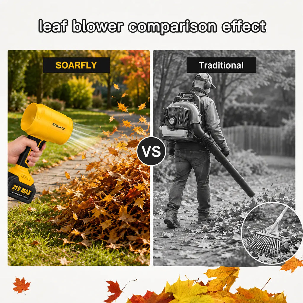 SOARFLY Turbo Jet Blower, Leaf Blower, Violent Turbo Fan, Pure Copper Motor, Car Drying after Wash, Handheld Snow Blower, Cordless Turbo Power Air Duster, Home Improve, Garden Mainte Holiday Gifts